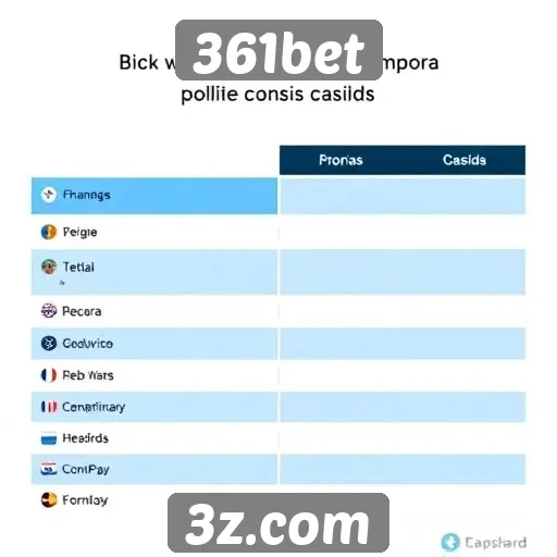 Comparação entre 361bet e concorrentes do mercado